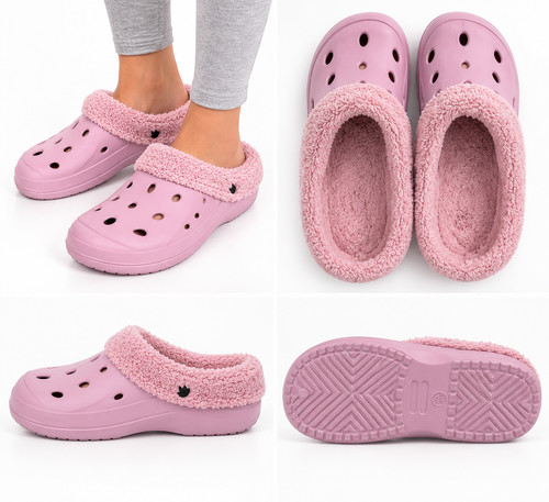 Damen clogs rosa - rosa, gefüttert