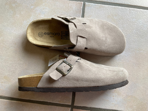 Neu echt leder - leder, herren-clogs